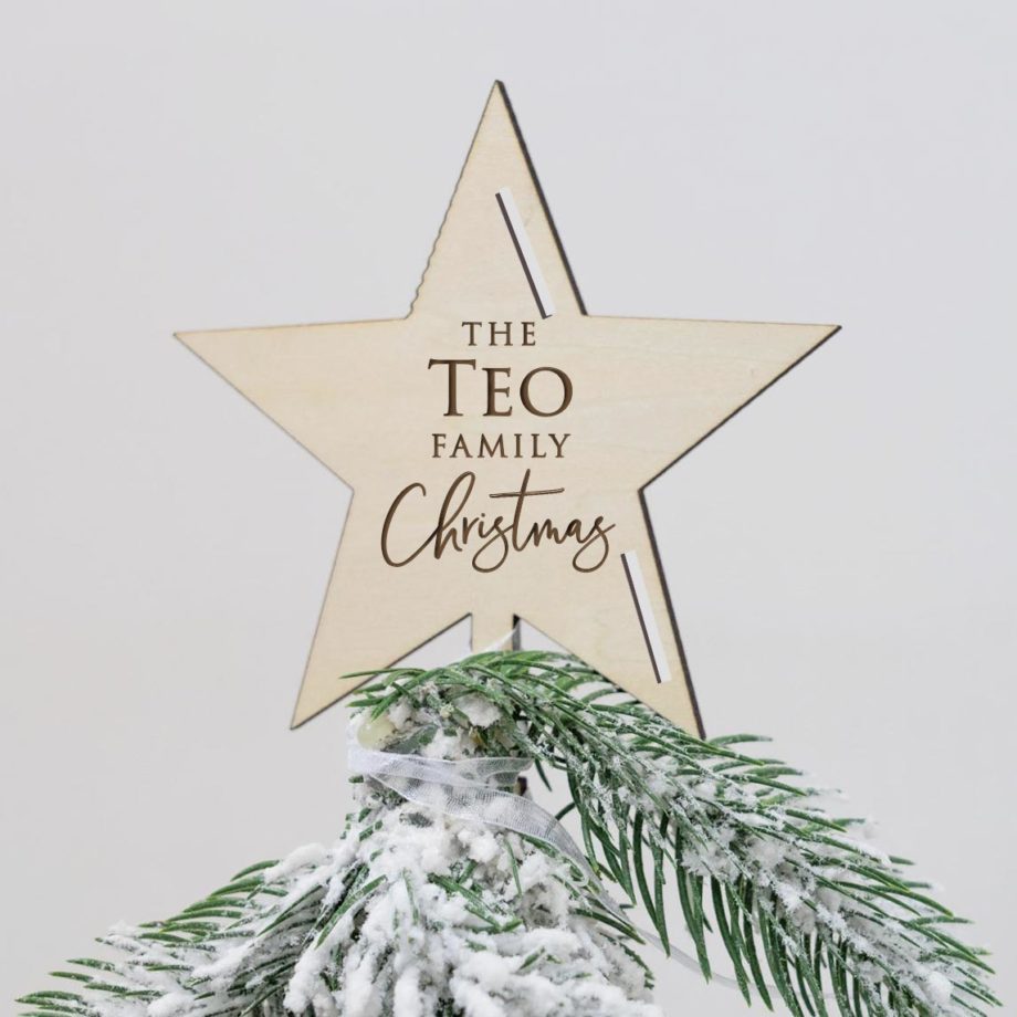 Custom Christmas Tree Star Topper - Design 4