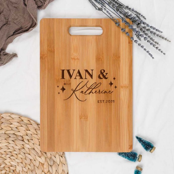 Custom Engraved Chopping board Christmas and house warming gift