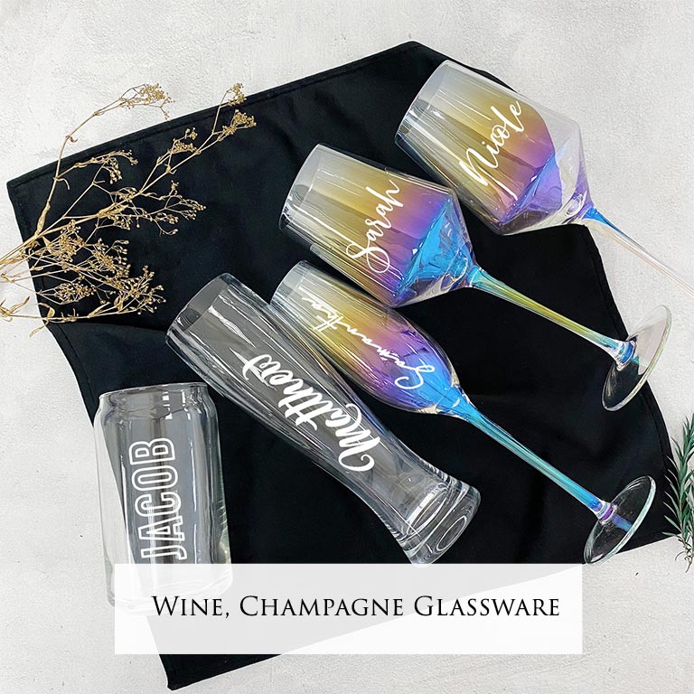 Customised Wine Champagne Beer Glasses Mug