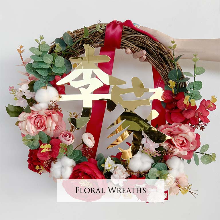 Custom CNY Floral Wreaths