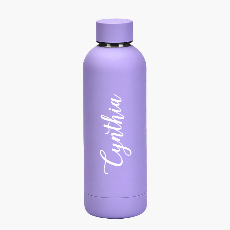Custom Name Luxe Matte Finish Insulated Stainless Steel Bottle - Lilac