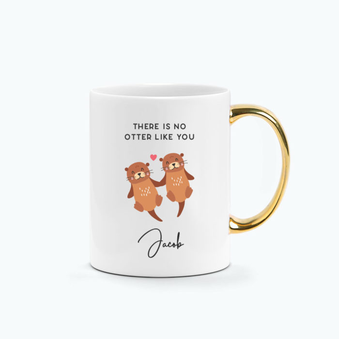 ' [Custom Name Custom Subtext] Otters Graphics Printed Mug