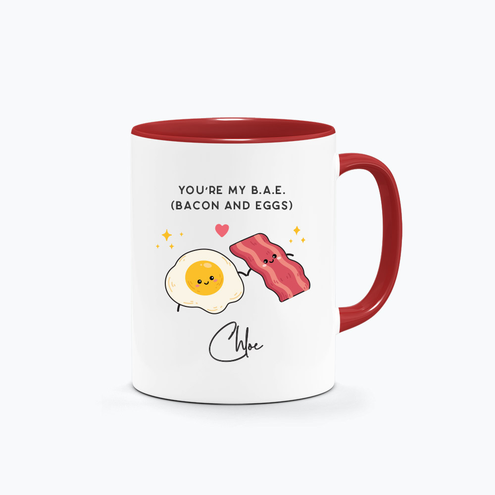 ' [Custom Name Custom Subtext] Egg & Bacon Graphics Printed Mug