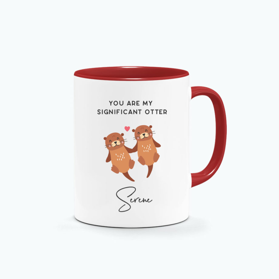 ' [Custom Name Custom Subtext] Otters Graphics Printed Mug