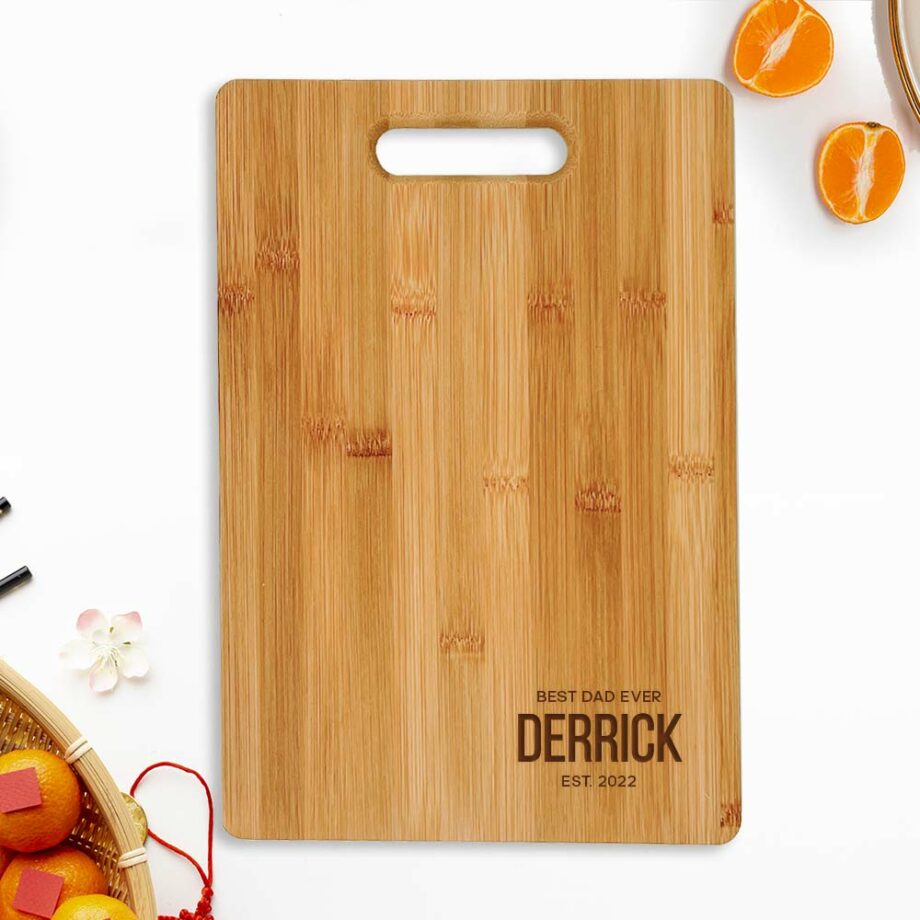 Father’s Day Engraved Wooden Cutting Chopping Board Customised Personalised Gifts Presents Pro Font Design