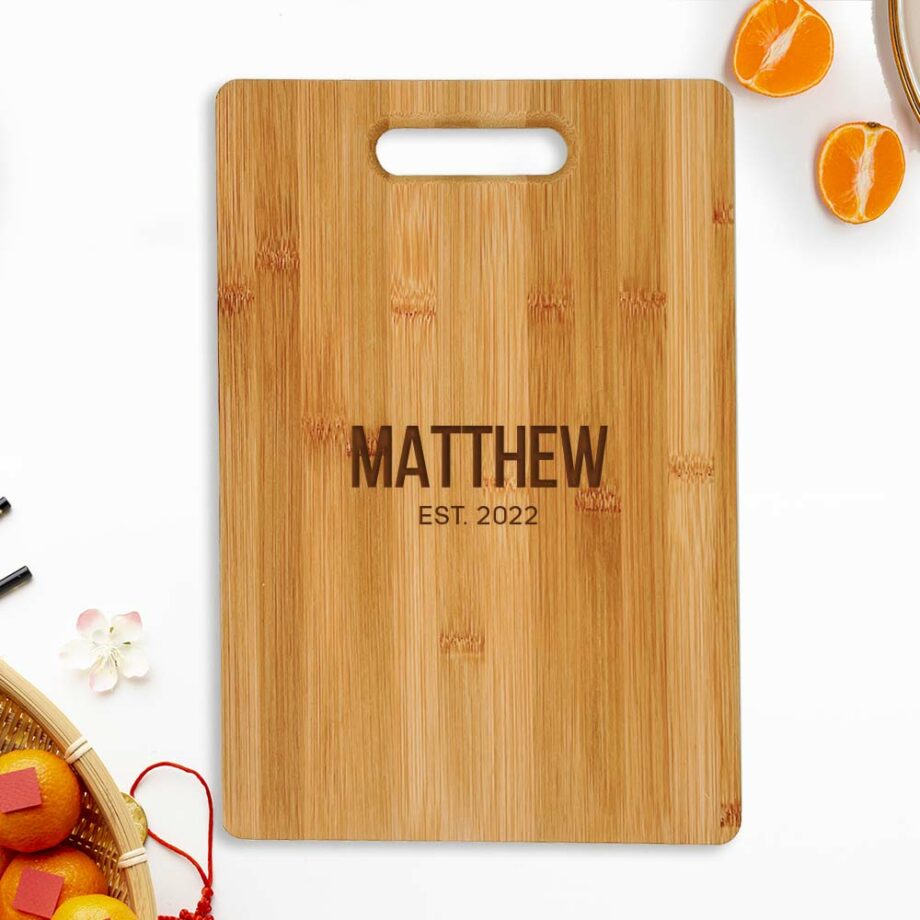 Father’s Day Engraved Wooden Cutting Chopping Board Customised Personalised Gifts Presents Pro Font Design