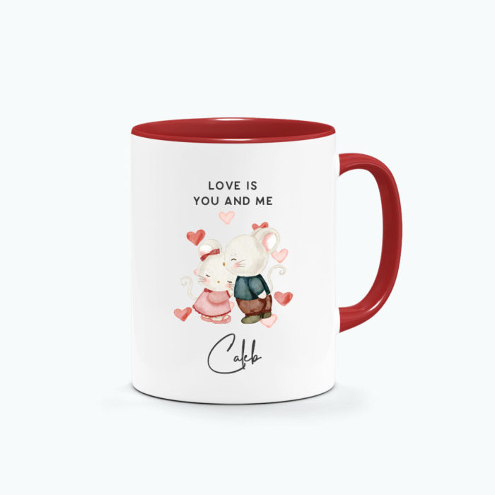 ' [Custom Name Custom Subtext] Mouse Couple Graphics Printed Mug