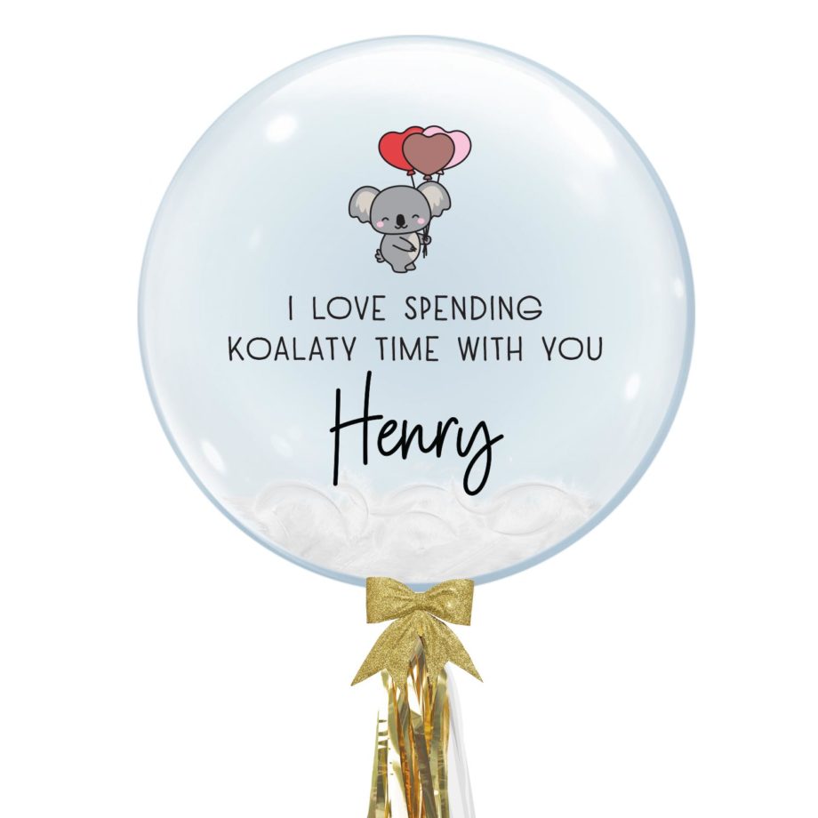 '"[Customised 24 inch Bubble Balloon] - Valentine’s Day Collection - Koala Design