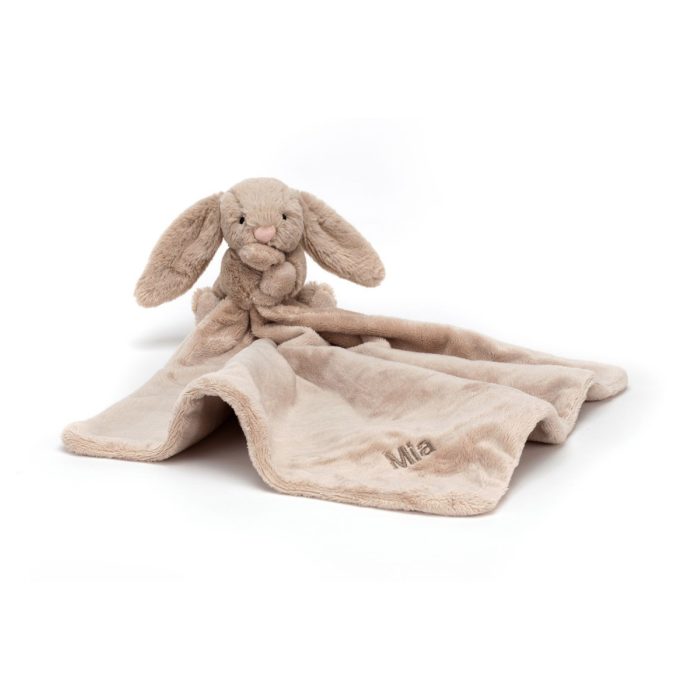 Bashful Beige Bunny Soother personalized