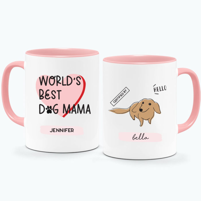 Personalised Printed Mug Gift Mother's Day Quote Customisation Name Dog Mama Mom Mum Mommy Mummy Pet Illustration