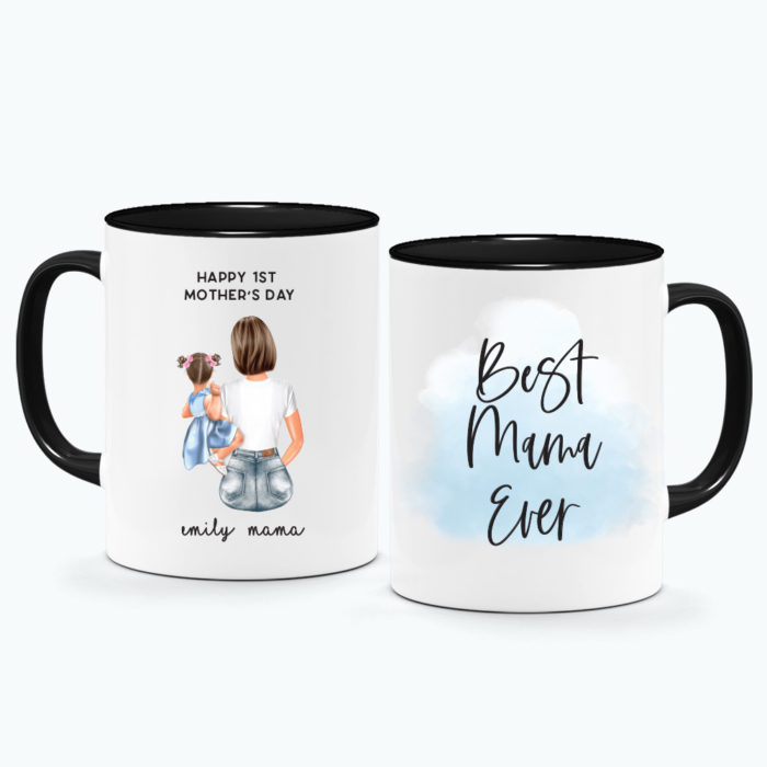 Personalised Hairstyles Printed Mug Gift Mother's Day Quote Customisation Name Cat Wife Best Mama Ever Boss Mom Mum Mommy Mummy Typography Children Son Daughter