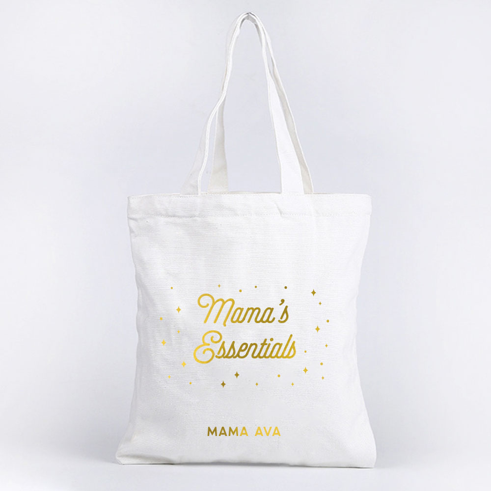 Custom Name Mother’s Day Collection Tote Bag Mama’s Essentials Design