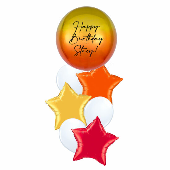 Rainbow Sunshine Birthday Theme Foil Latex Helium Matte Balloons Children Celebration Party Gift Personalisation Gradient Orbz Star Foil