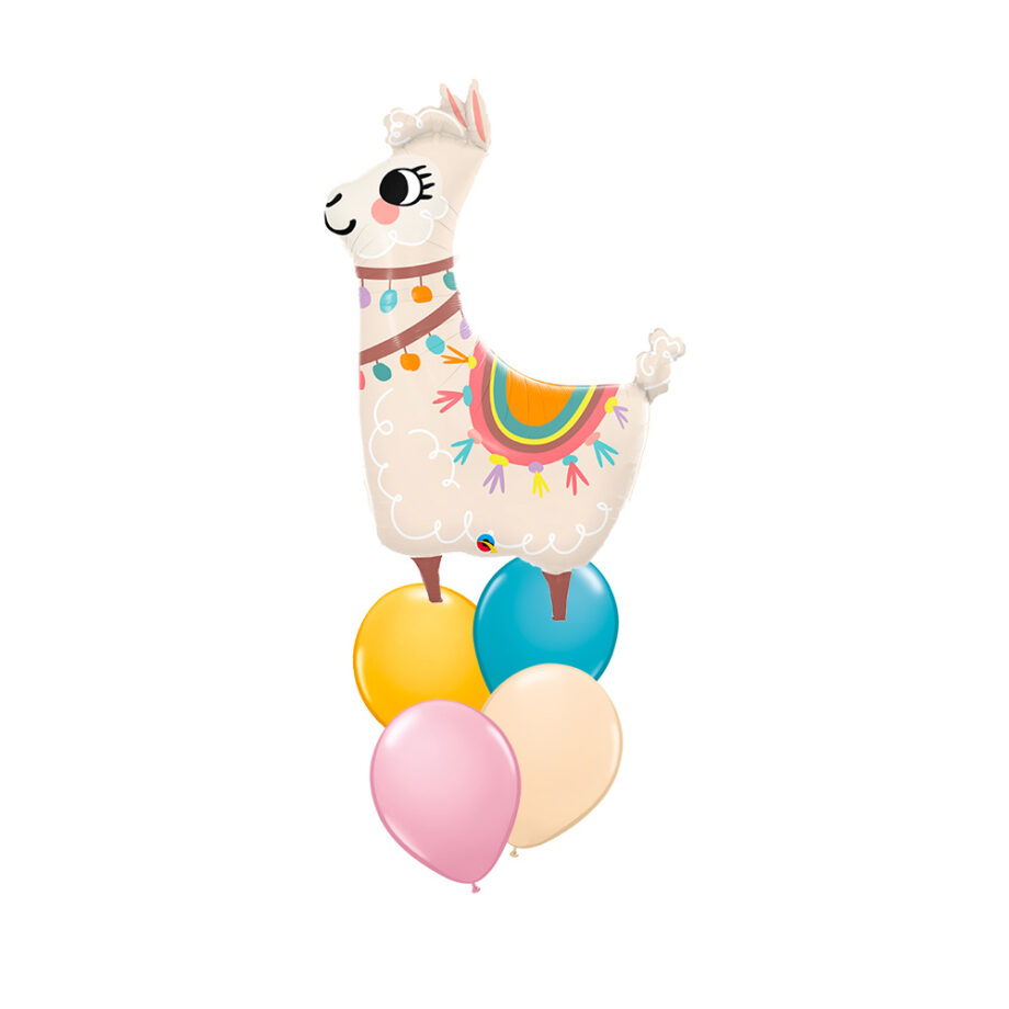 Woodlands Animals Theme Foil Latex Helium Matte Balloons Children Celebration Birthday Party Lovable Llama