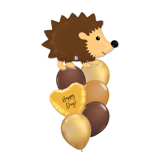 Woodlands Animals Theme Foil Latex Helium Matte Balloons Children Celebration Birthday Party Hedgehog Customised Personalised Gold Heart