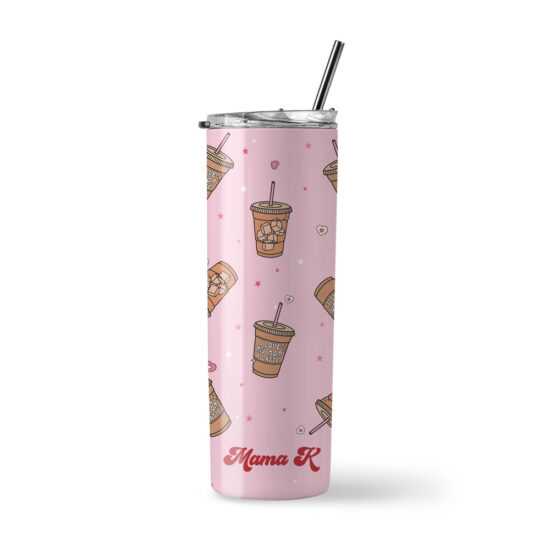 Custom Name Mother Day Printed Tumbler Gift - Love you a latte design