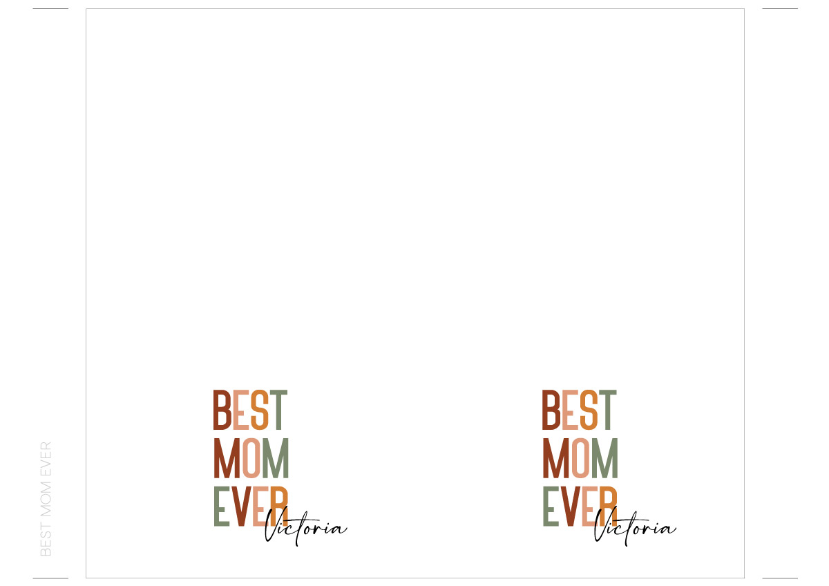 Custom Name Mother Day Printed Tumbler Gift - Best Mom Ever Design