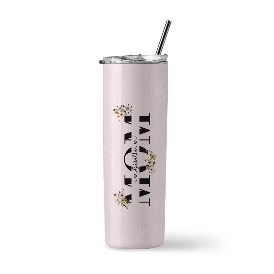 Custom Name Mother Day Printed Tumbler Gift - MOM Typography Design
