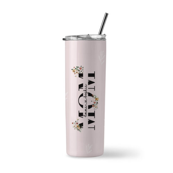 Custom Name Mother Day Printed Tumbler Gift - MOM Typography Design
