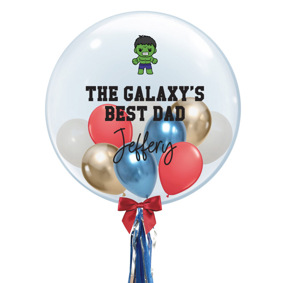 customise father's day bubble balloon
