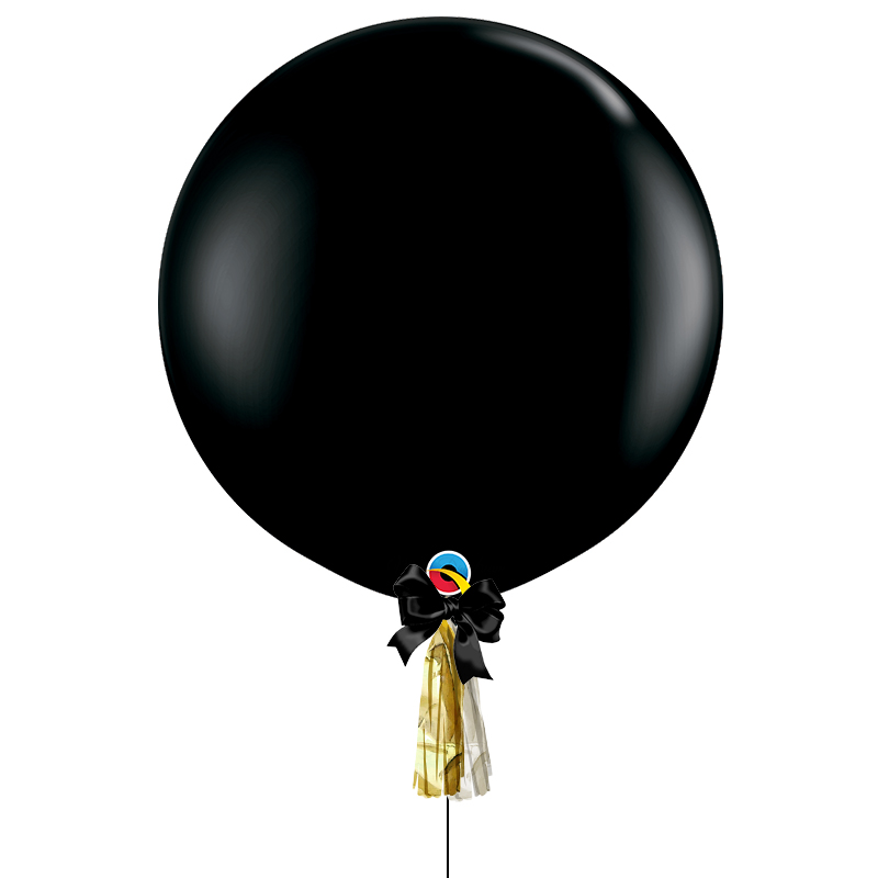 36 inch Jumbo Round Plain Balloon - Black