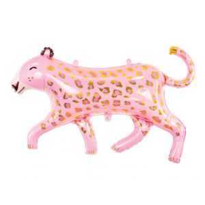 Woodland Animals Glossy Pink Cheetah Leopard Rose Gold Spots Foil Balloon Gift Party Children Celebration Birthday Event Supply