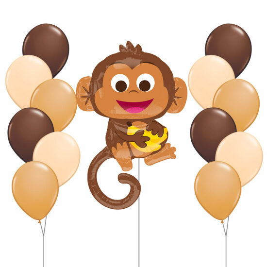 Monkey Chimp Wild Banana Woodland Animals Foil Helium Bubble Balloon Children Celebration Party Gift Bouquet
