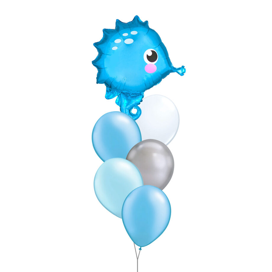 Seahorse Fish Marine Deep Sea Ocean Animals Foil Helium Bubble Balloon Children Celebration Party Gift Bouquet