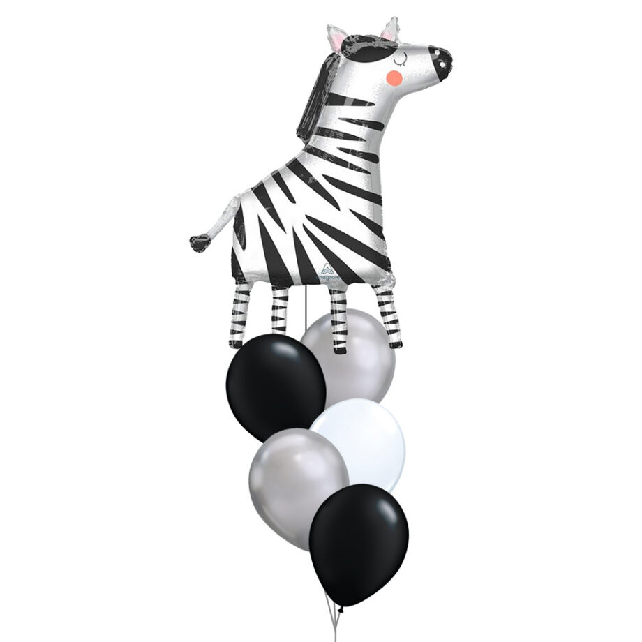 Get Wild Zebra Animals Foil Helium Bubble Balloon Children Celebration Party Gift Balloon Bouquet