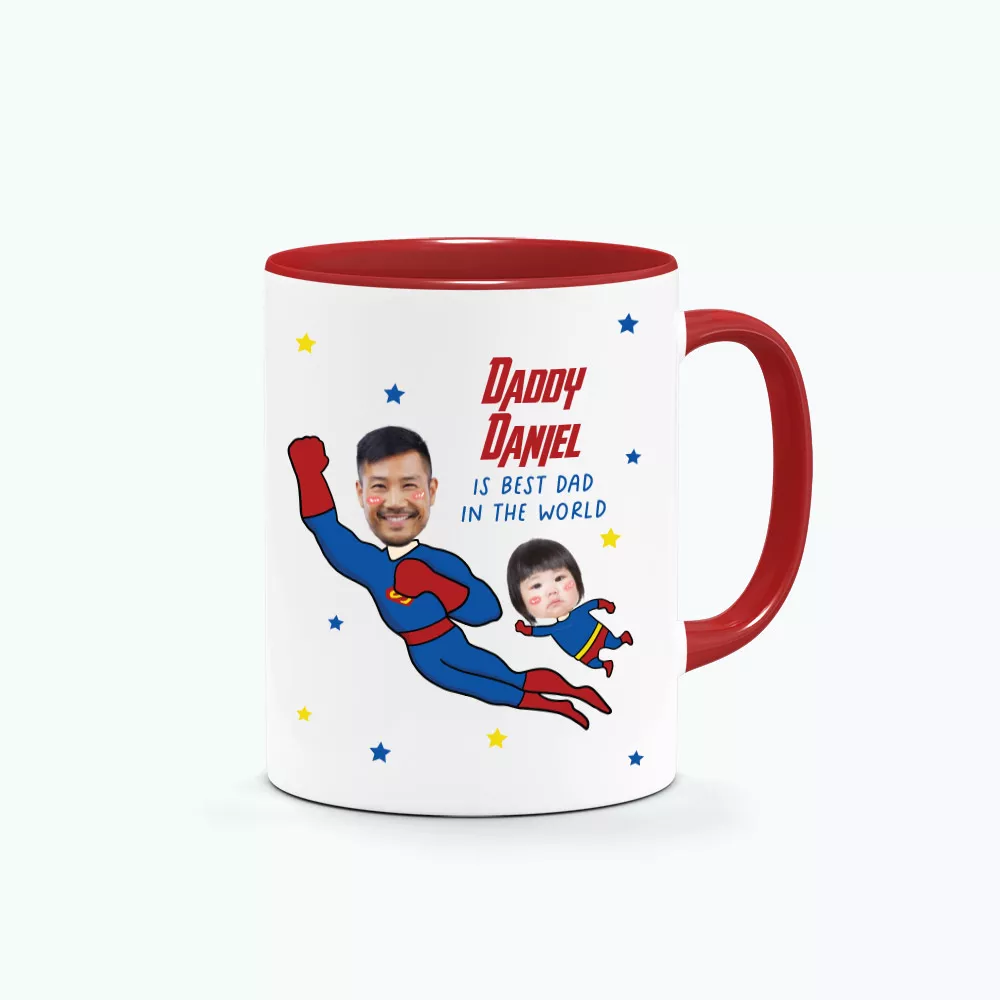 Daddy-and-Me-Superhero-Red-Handle-mug