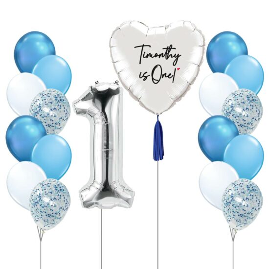 1st Birthday Helium Bubble Balloon Children Celebration Party Gift Giant Number Mylar Balloon Heart Foil