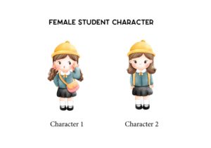 Female Student Custom Name Printed Teachers Day Mug - Character Selection