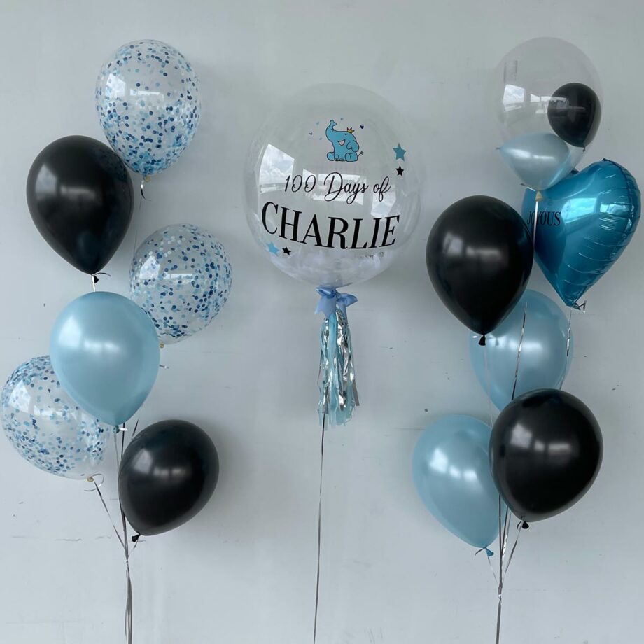 24inch customised helium balloons bubble balloon - Baby Elephant personalised balloons stuffed