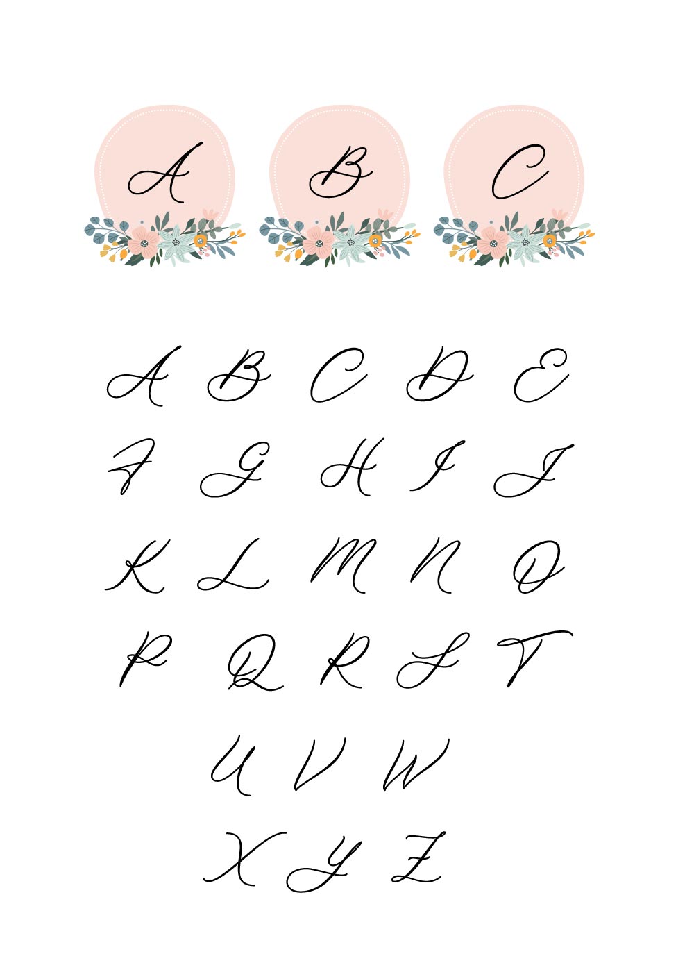 Dusty Pink Ciruclar Script Monogram Design Custom Printed Mug - Teacher Gift