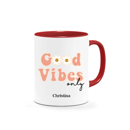 Teachers Day Printed Mug Good Vibes Only Design