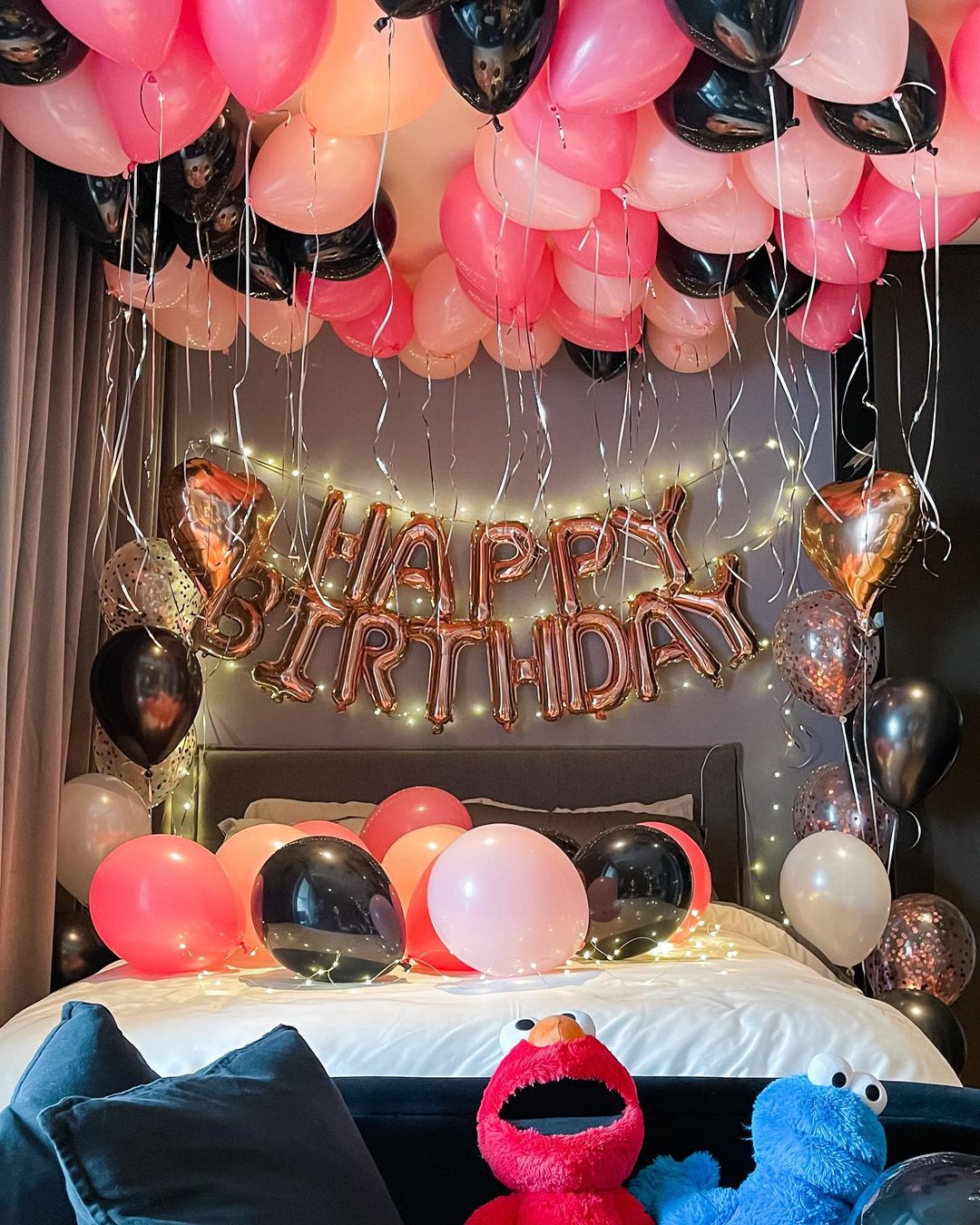 Helium Balloons Birthday Setup