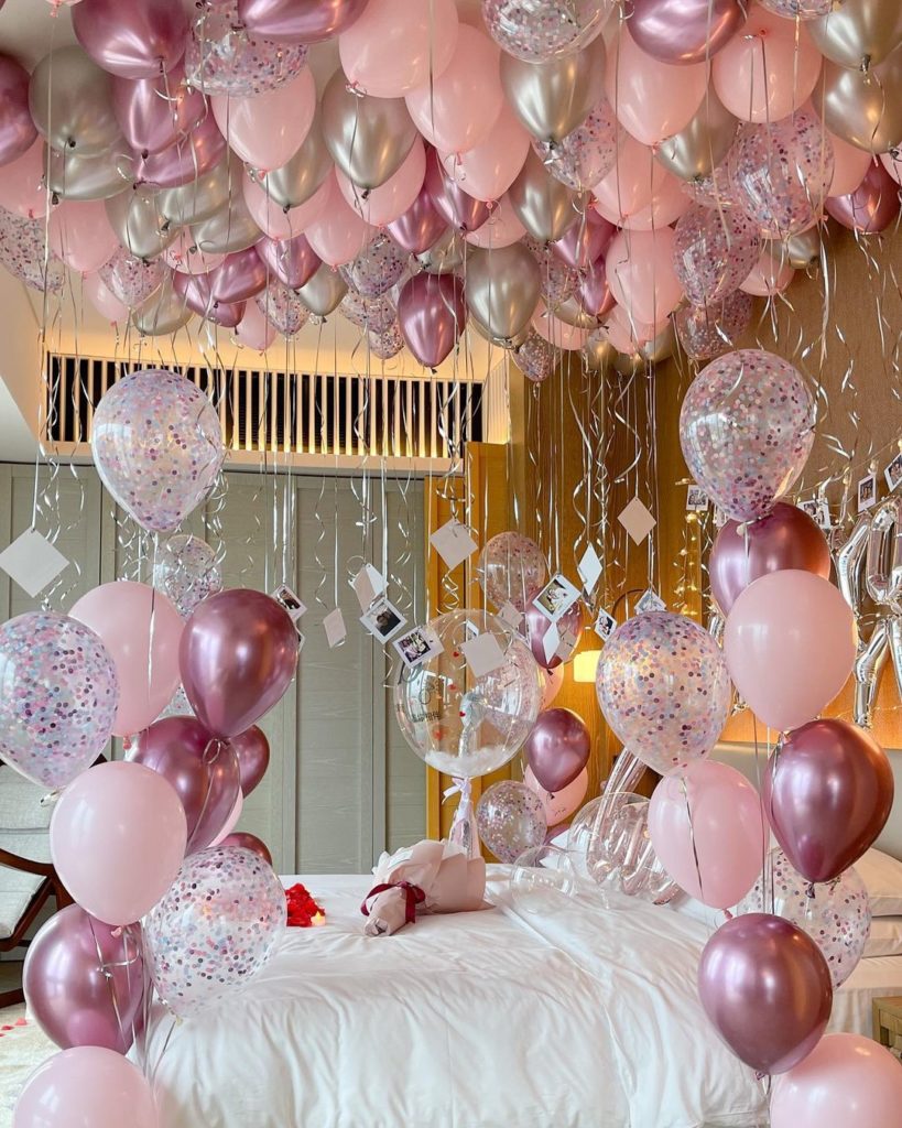 Will You Marry Me Helium Balloons Setup