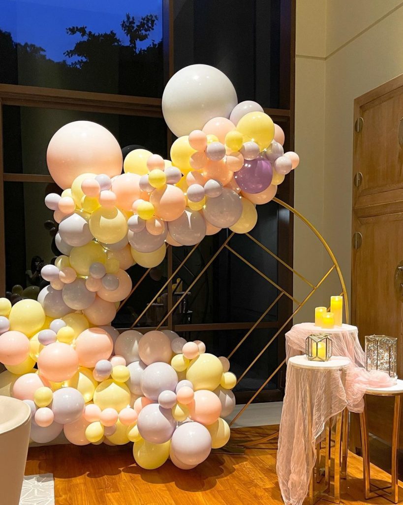 Pastel Balloons Organic Balloons Setup
