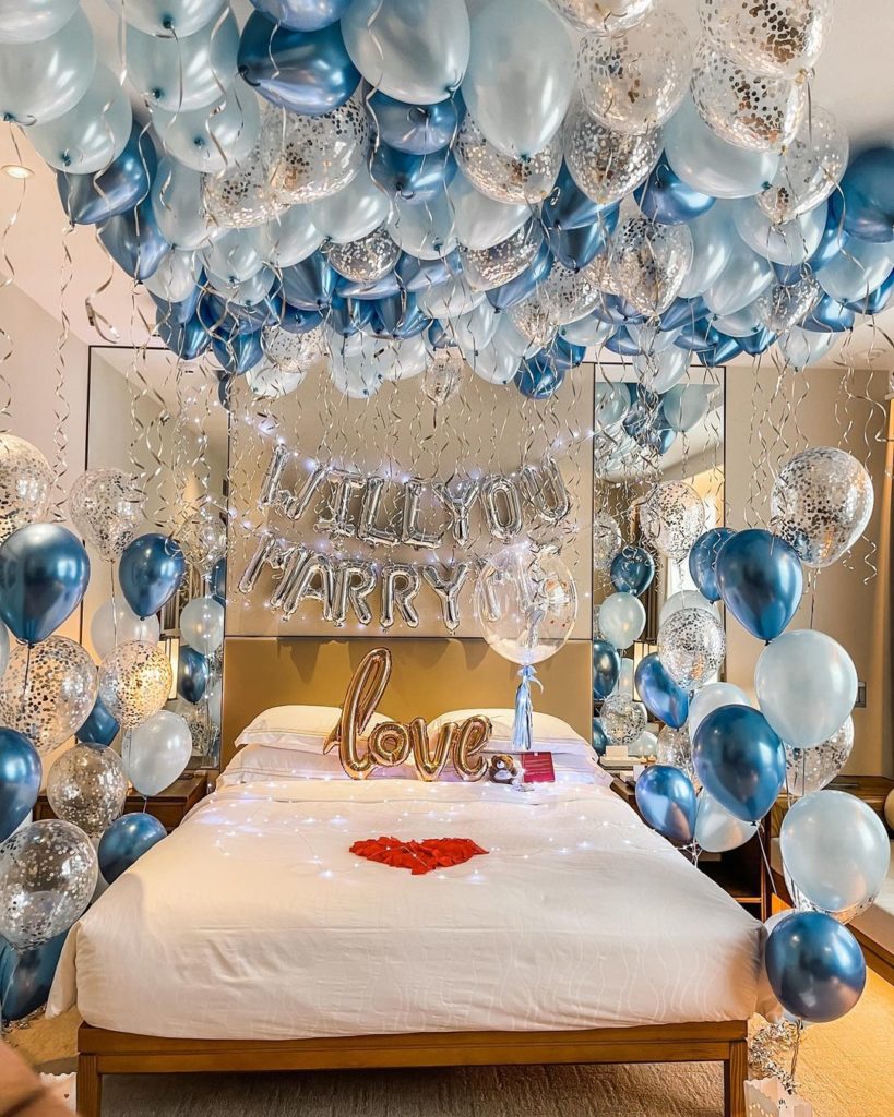 Will You Marry Me Balloons Setup