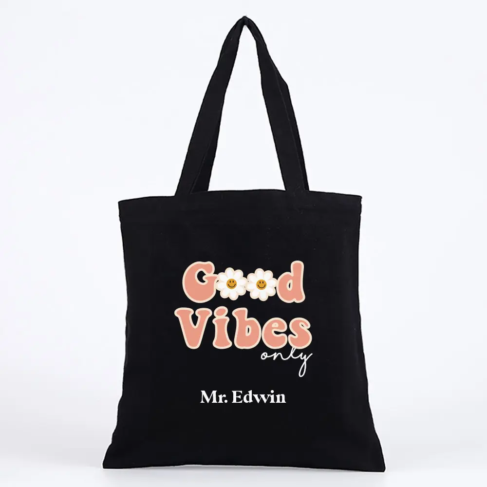 Teacher’s Day Tote Bag – Good Vibes Only Design