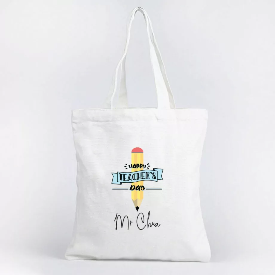Teacher’s Day Tote Bag – Pencil Design