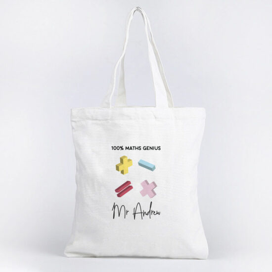 Custom Teacher’s Day Tote Bag – Maths Genius Design