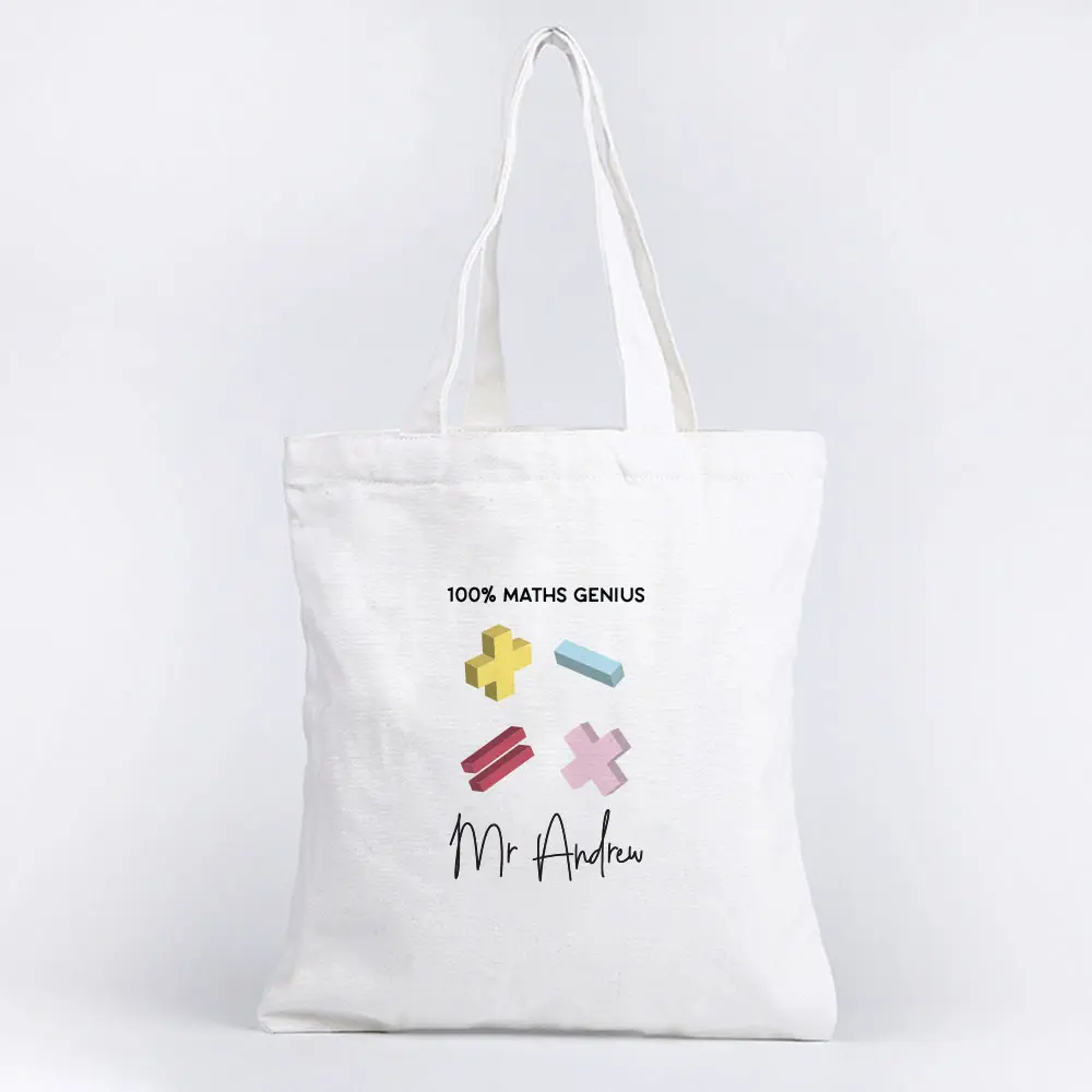Teacher's Day Tote Bag - Maths Genius Design