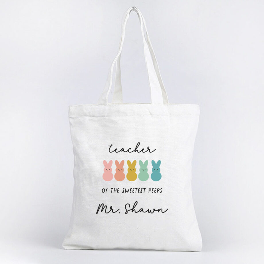 Teacher's Day Tote Bag - Bunny Design