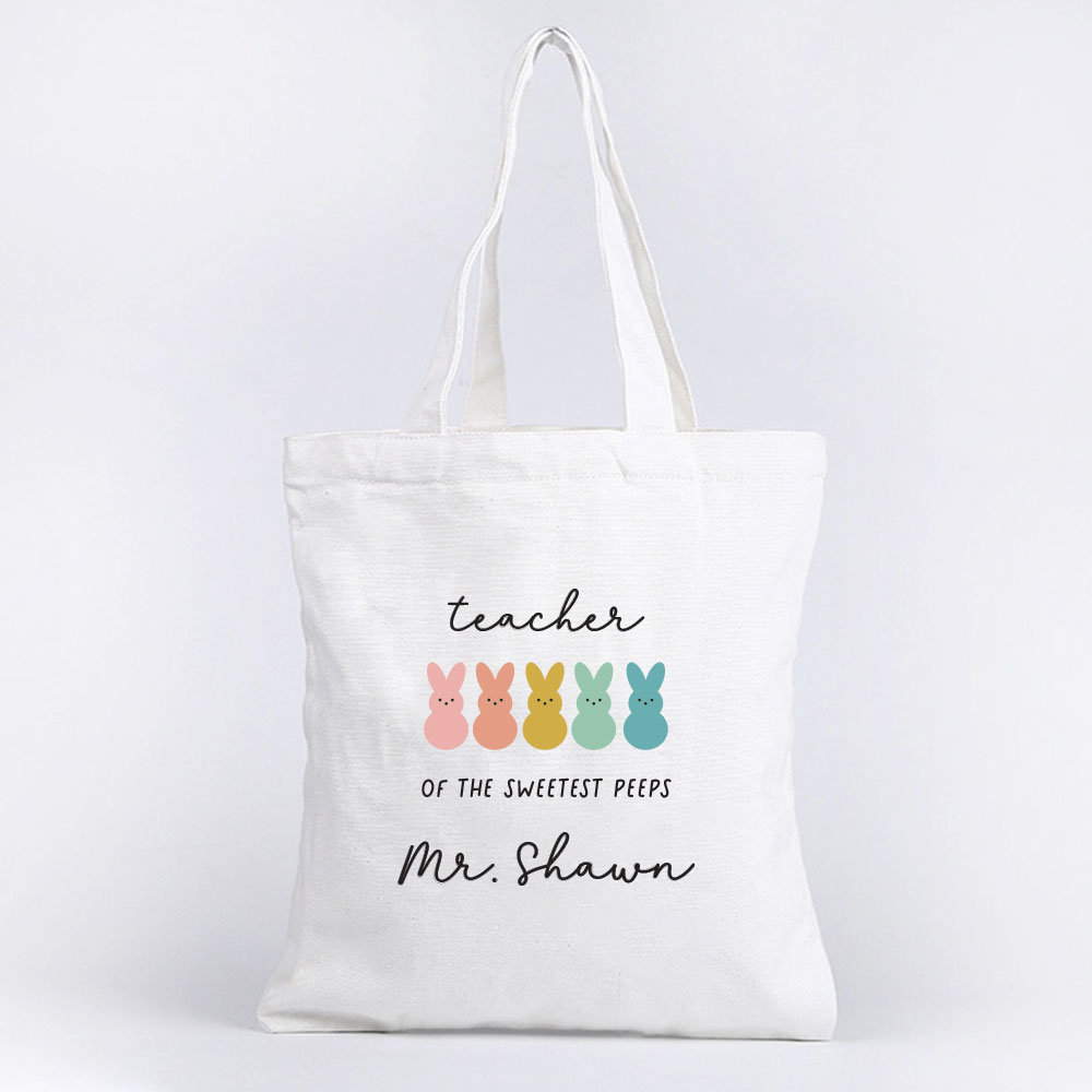 Teacher's Day Tote Bag - Bunny Design