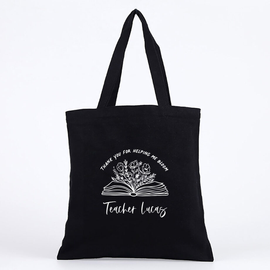 Teacher's Day Tote Bag - Thank You for helping me Bloom Design