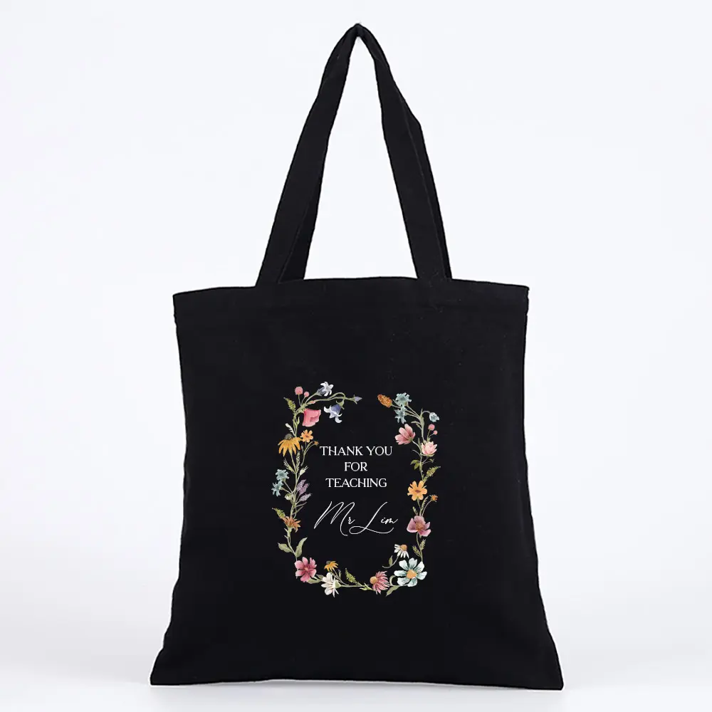 Teacher's Day Tote Bag - Thank you for helping me grow Design