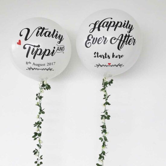 36inch personalized balloons with floral