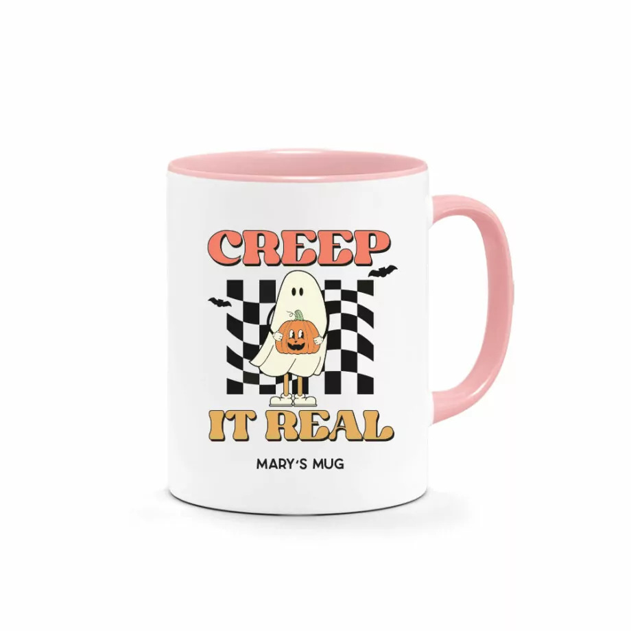 [CUSTOM NAME] Halloween Printed Mug - Creep It Real Design