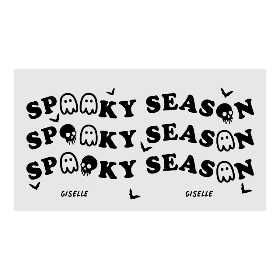 ‘[CUSTOM NAME] Spooky Season - Beer Coffee Can Glass Cold Beverage Glass